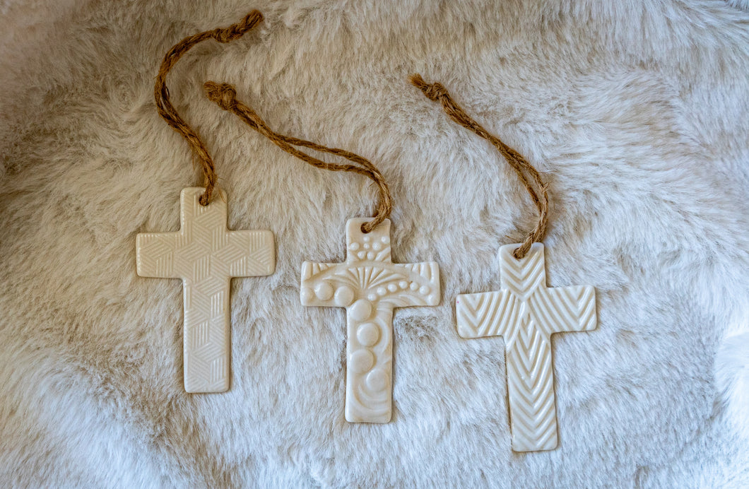Mini Cross Ornaments- set of 3